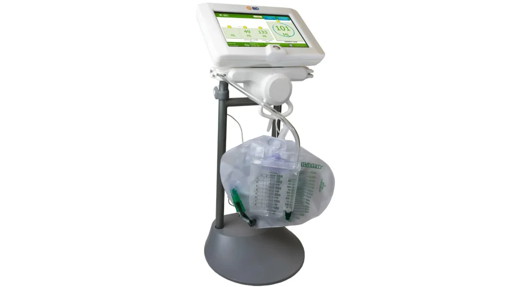 Urine Output Monitor adalah alat medis yang digunakan untuk mengukur jumlah urin yang dikeluarkan pasien dalam jangka waktu tertentu
