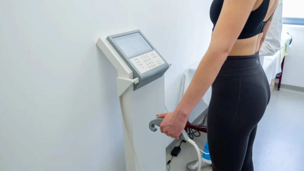 Segmental analyzer memberikan penilaian terperinci terhadap komposisi tubuh berdasarkan pembagian area seperti lengan, tungkai, dan batang tubuh.