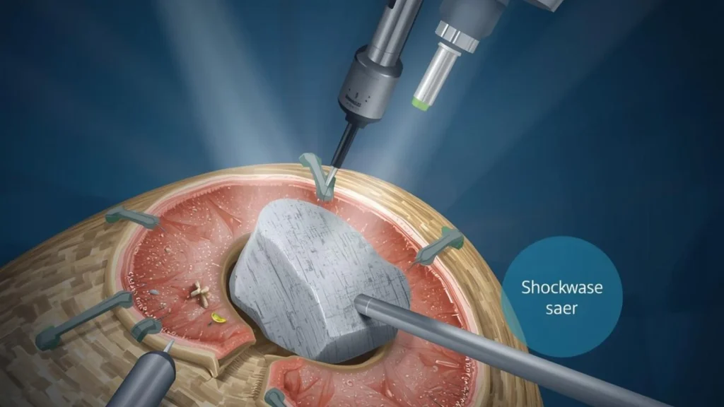 Teknologi fokus ganda pada ESWL modern dirancang untuk meningkatkan akurasi pemecahan batu ginjal.